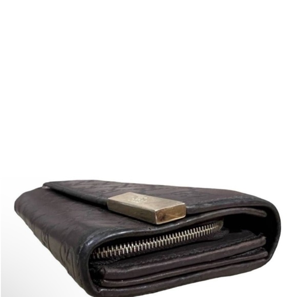 GUCCI Guccisima brown leather long wallet. - Picture 4 of 13